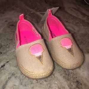 NEW Carter's Ice Cream Slip On Espadrilles Size 5
